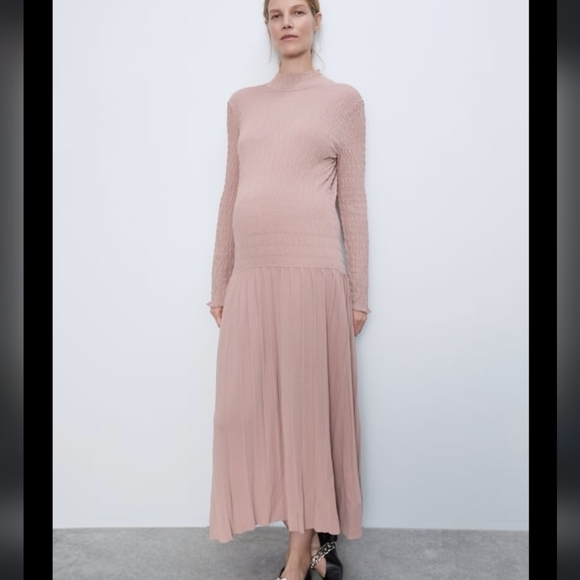 Zara taupe knit maxi dress size M - Picture 4 of 16